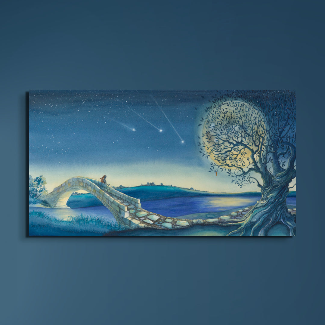 Over The Moon (Canvas) By Catherine Stephenson - TheArtistsQuarter
