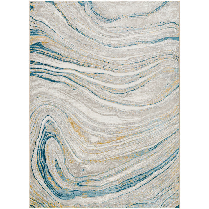 San Francisco Modern Graphic Rug Blue - TheArtistsQuarter
