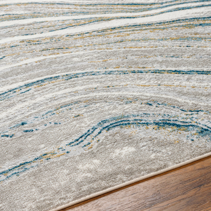 San Francisco Modern Graphic Rug Blue - TheArtistsQuarter