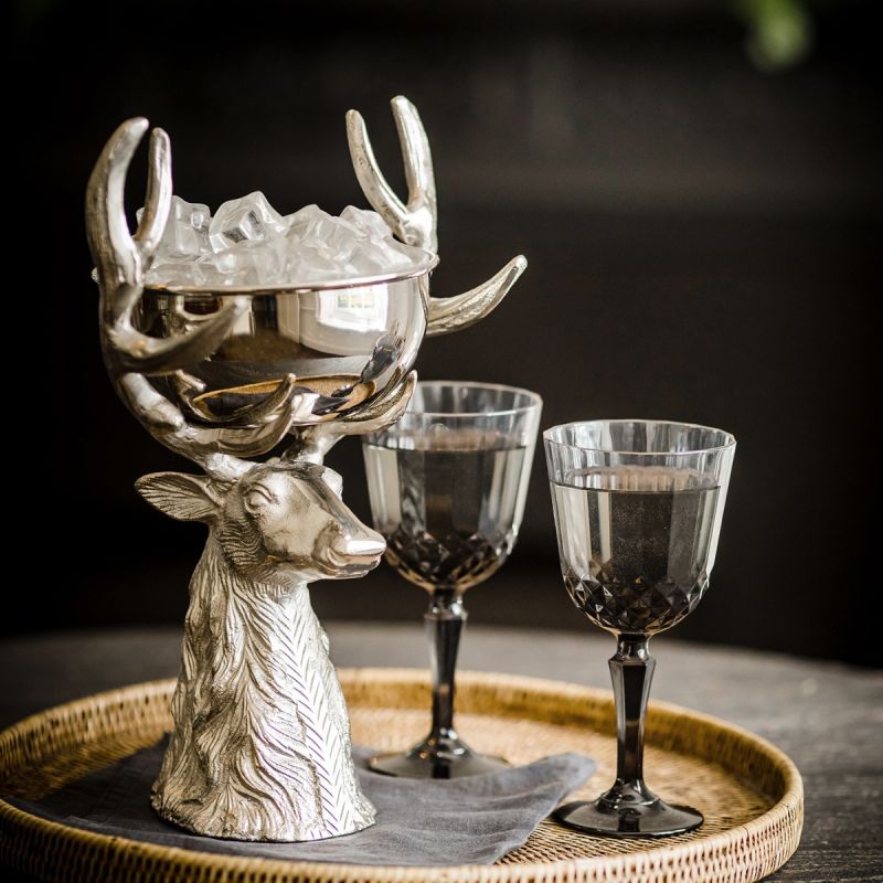 Culinary Concepts London. Extra Small Punch Bowl / Ice Bucket with Stag Stand - TheArtistsQuarter