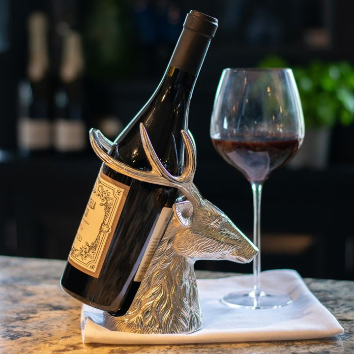 Culinary Concepts London. Stag Head Bottle Holder - TheArtistsQuarter