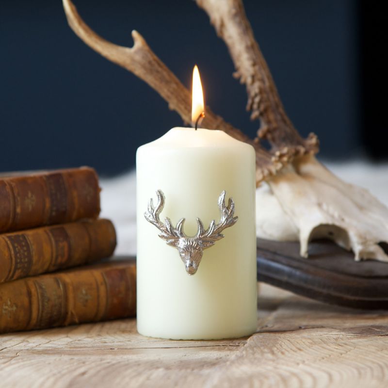 Set of Three Small Stag Antler Candle Pins - TheArtistsQuarter