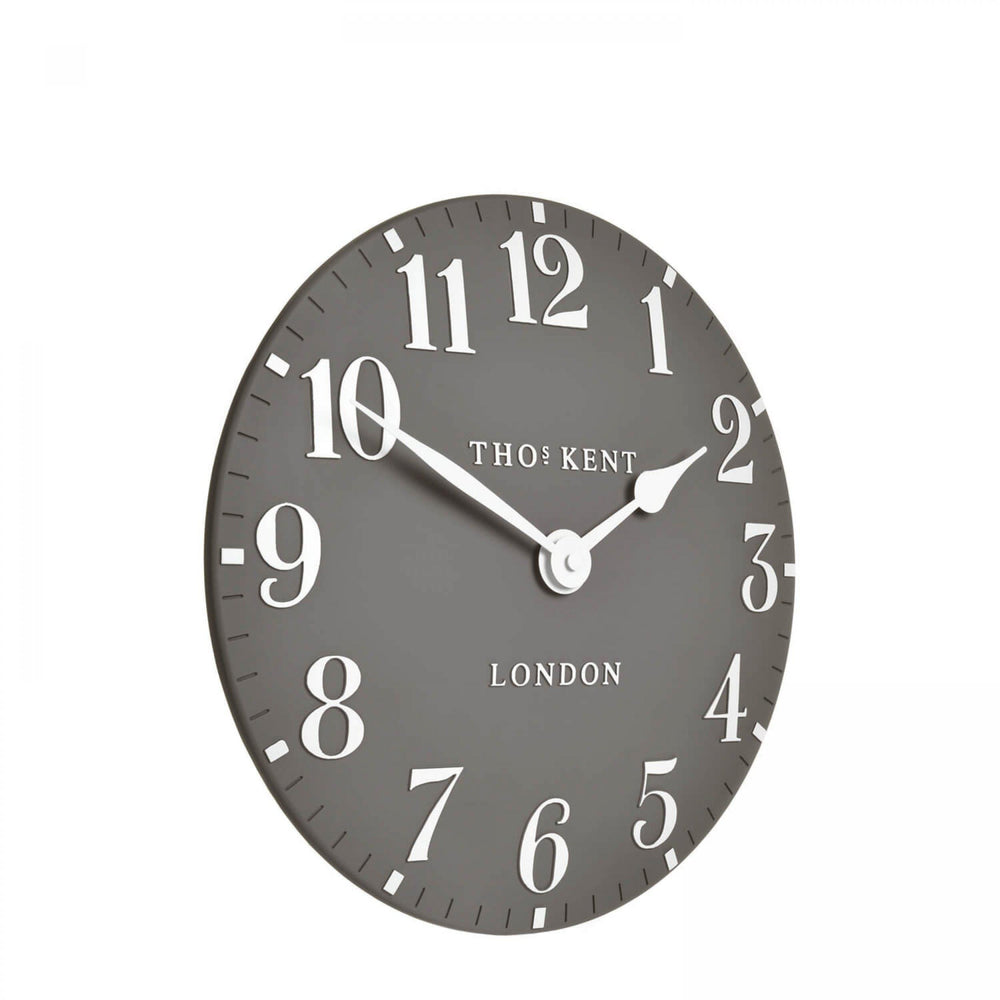 Thomas Kent London. Arabic Wall Clock 12" (31 cm) Dolphin Grey Pre order Mid September - TheArtistsQuarter