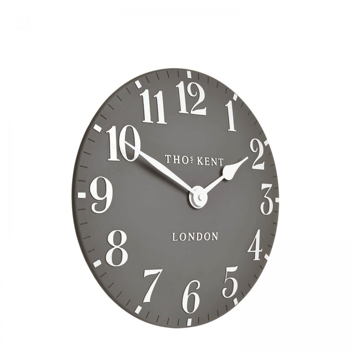 Thomas Kent London. Arabic Wall Clock 12" (31 cm) Dolphin Grey Pre order Mid September - TheArtistsQuarter