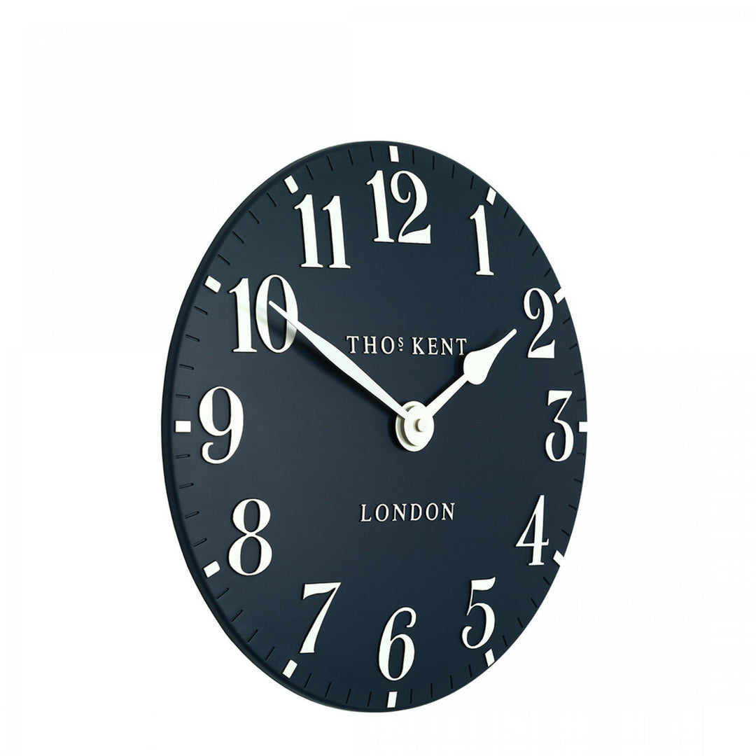 Thomas Kent London. Arabic Wall Clock 12" (31cm) Ink Blue - TheArtistsQuarter