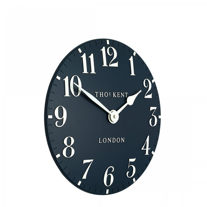 Thomas Kent London. Arabic Wall Clock 12" (31cm) Ink Blue - TheArtistsQuarter
