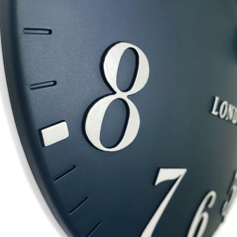 Thomas Kent London. Arabic Wall Clock 12" (31cm) Ink Blue - TheArtistsQuarter