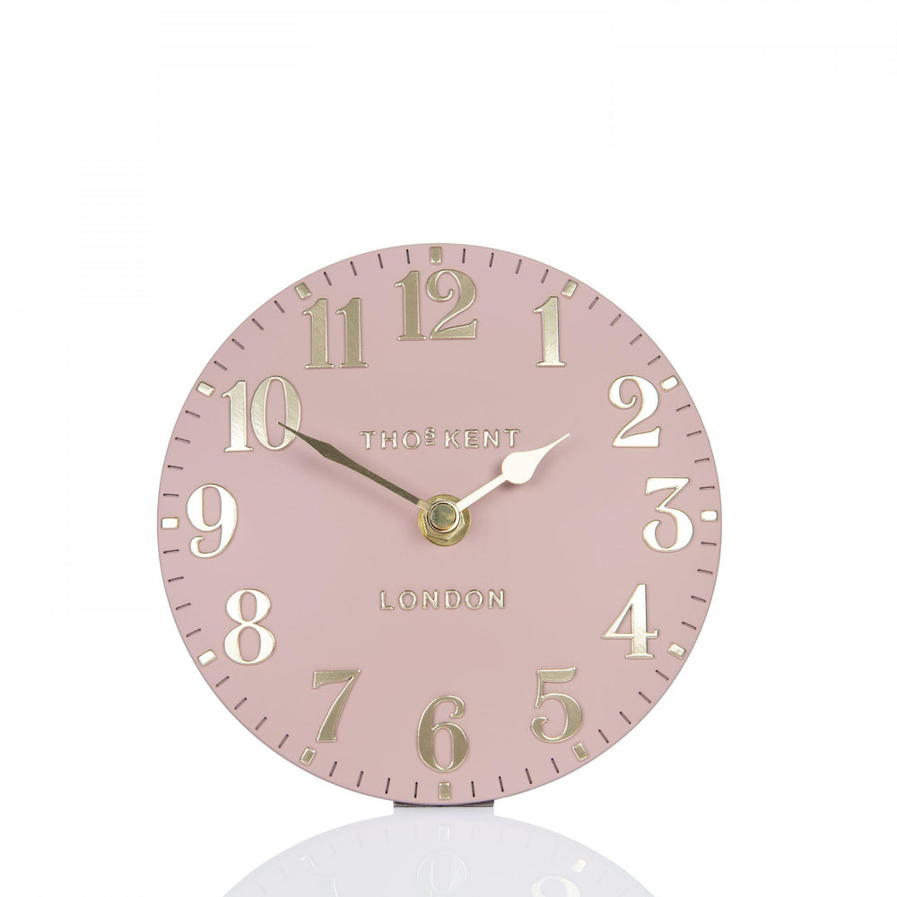 Thomas Kent London. Arabic Mantel Clock 6" (15cm) Blush Pink - TheArtistsQuarter