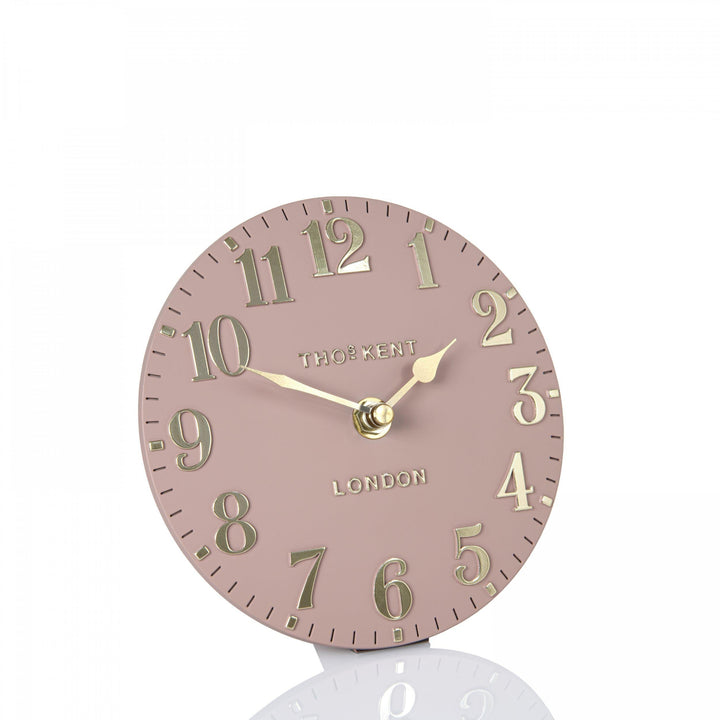 Thomas Kent London. Arabic Mantel Clock 6" (15cm) Blush Pink - TheArtistsQuarter