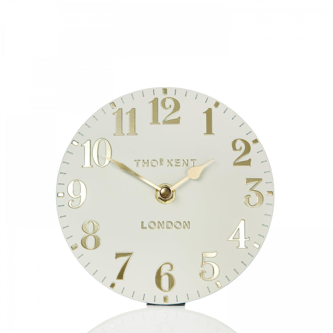 Thomas Kent London. Arabic Mantel Clock 6" (15cm) Oatmeal - TheArtistsQuarter