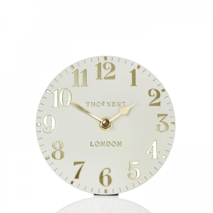Thomas Kent London. Arabic Mantel Clock 6" (15cm) Oatmeal - TheArtistsQuarter