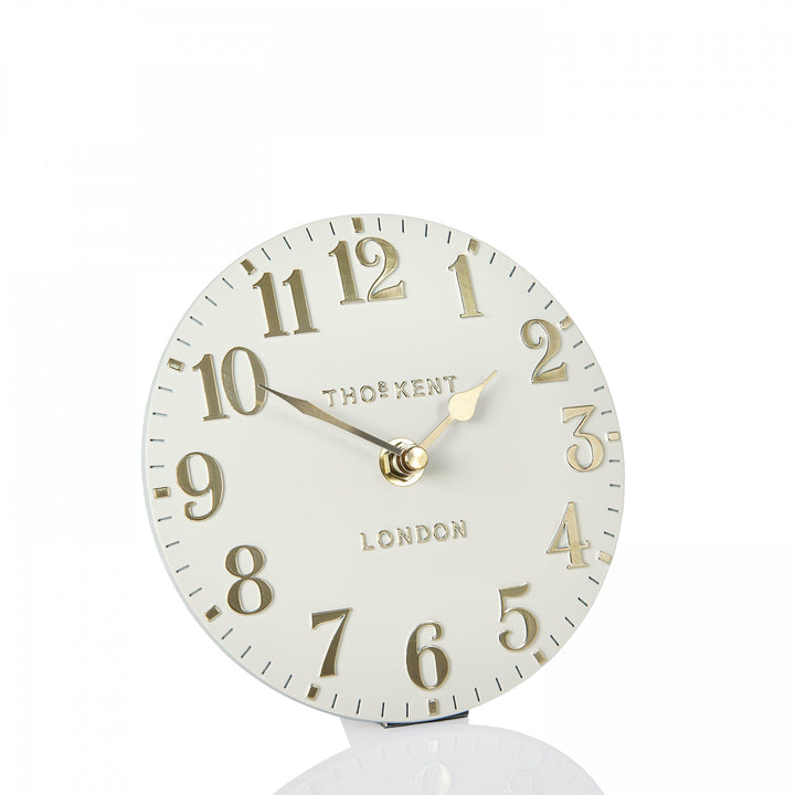Thomas Kent London. Arabic Mantel Clock 6" (15cm) Oatmeal - TheArtistsQuarter
