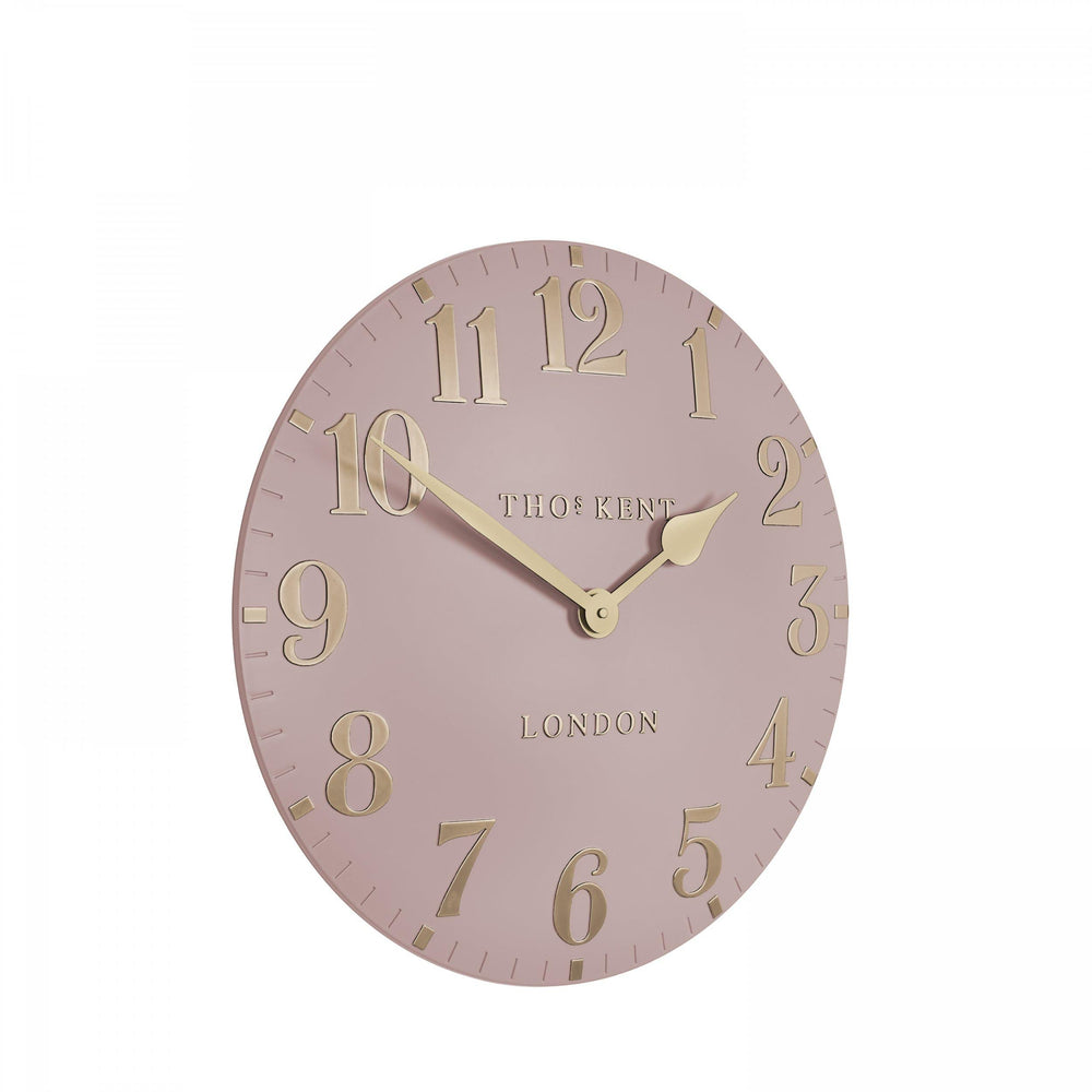 Thomas Kent London. Arabic Wall Clock 12" (31cm) Blush Pink - TheArtistsQuarter