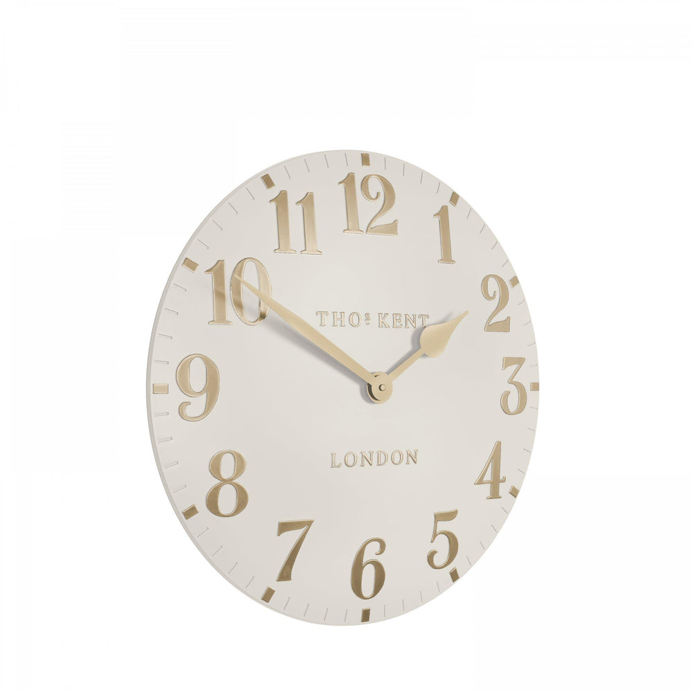Thomas Kent London. Arabic Wall Clock 12" (31cm) Oatmeal - TheArtistsQuarter