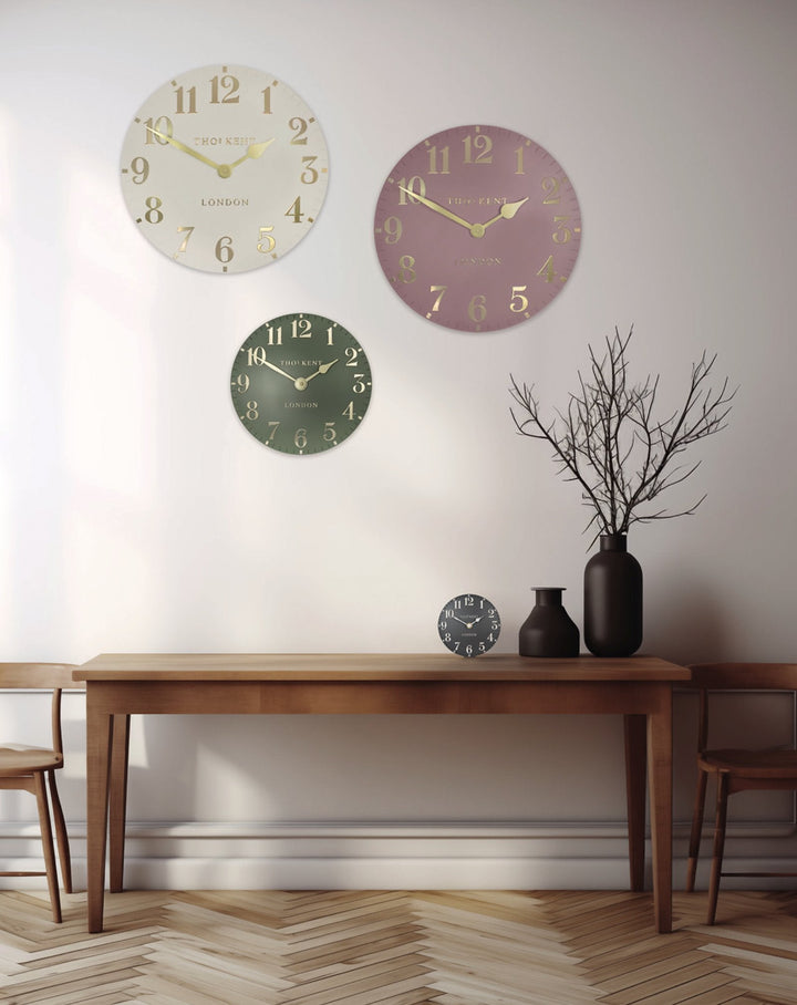 Thomas Kent London. Arabic Wall Clock 20" (51cm) Blush Pink - TheArtistsQuarter