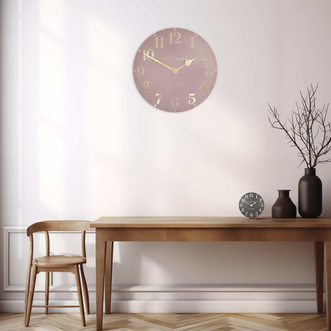 Thomas Kent London. Arabic Wall Clock 20" (51cm) Blush Pink - TheArtistsQuarter