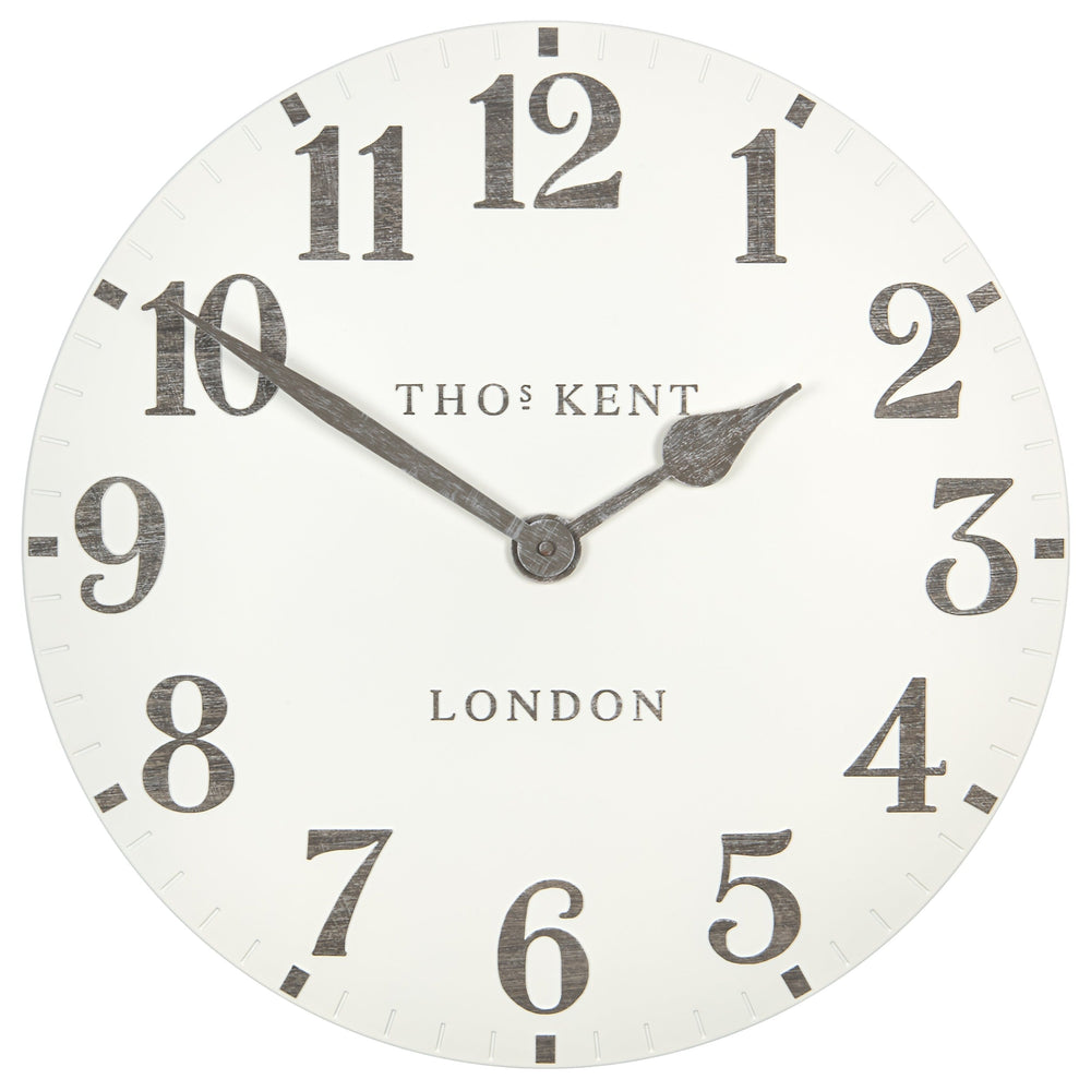 Thomas Kent London. Arabic Wall Clock 20" (51cm) Limestone - TheArtistsQuarter