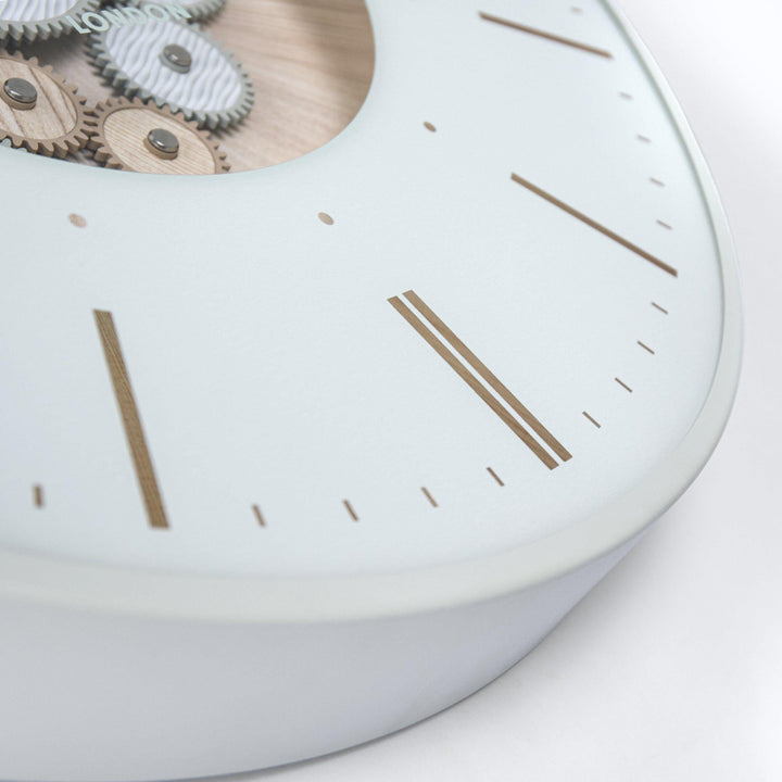 Thomas Kent London. Clocksmith Cog Wall Clock 21" (53cm) Ivory - TheArtistsQuarter
