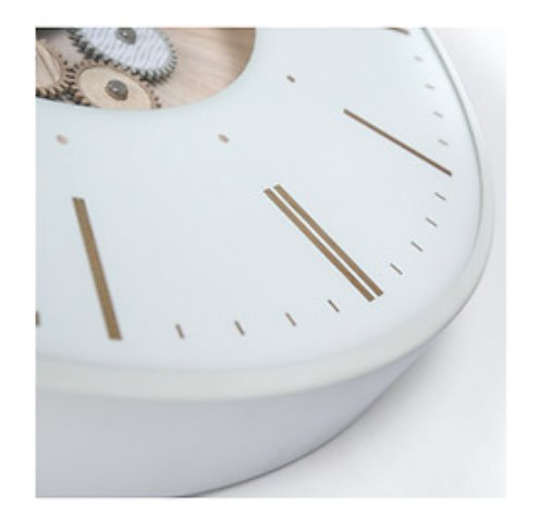 Thomas Kent London. Clocksmith Cog Wall Clock 30" (76cm) Ivory - TheArtistsQuarter