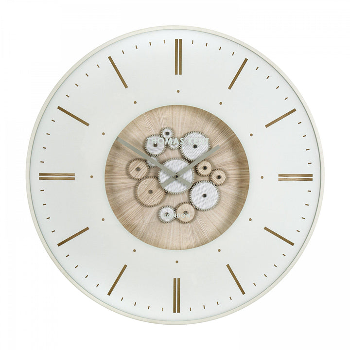Thomas Kent London. Clocksmith Cog Wall Clock 30" (76cm) Ivory - TheArtistsQuarter
