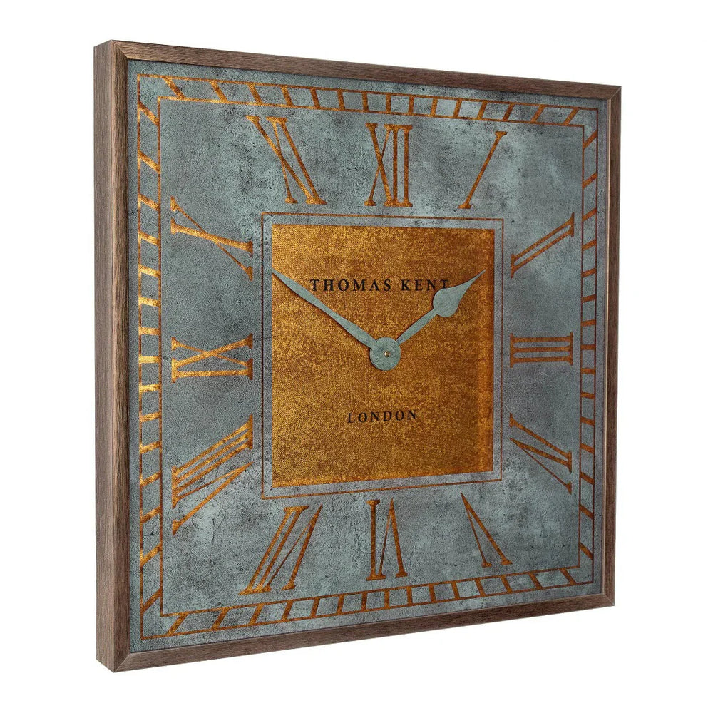 Thomas Kent London. Florentine Square Wall Clock Gold - TheArtistsQuarter
