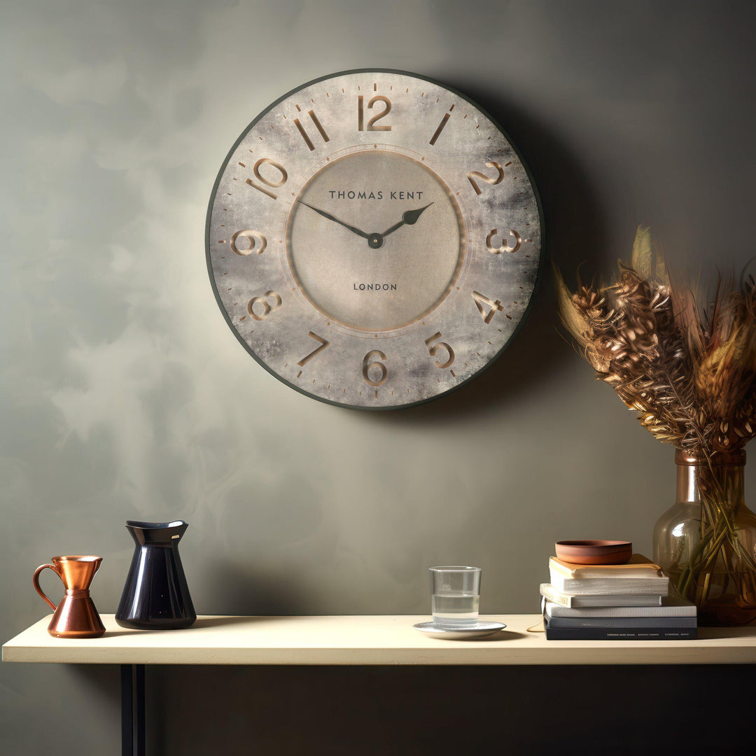 Thomas Kent London. Harvest Wall Clock Gold 21" - TheArtistsQuarter