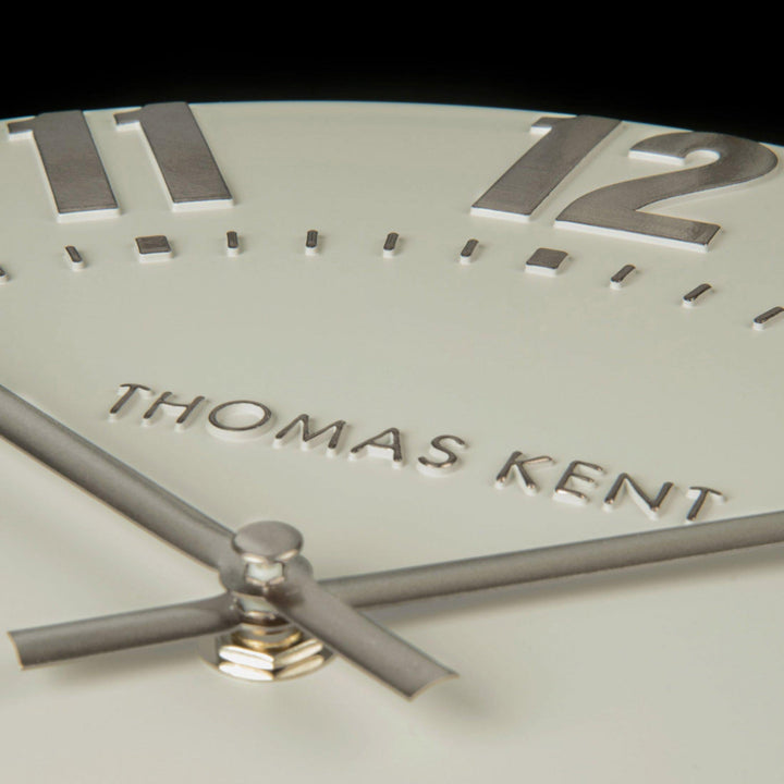 Thomas Kent London. Mulberry Wall Clock 12" (30cm) Silver Cloud *PRE-ORDER DELIVERY MID SEPT* - TheArtistsQuarter
