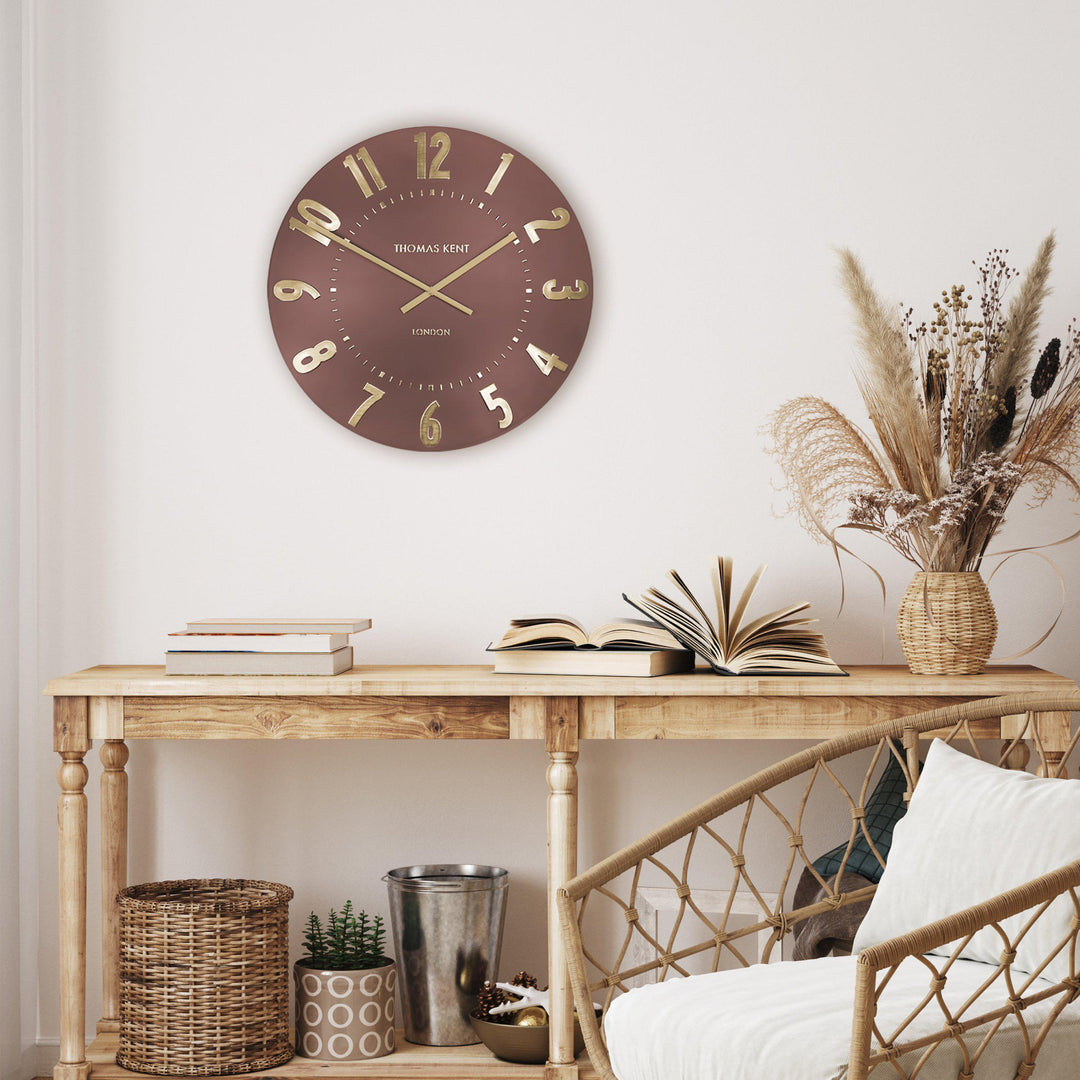 Thomas Kent London. Mulberry Wall Clock 20" (51cm) Auburn - TheArtistsQuarter