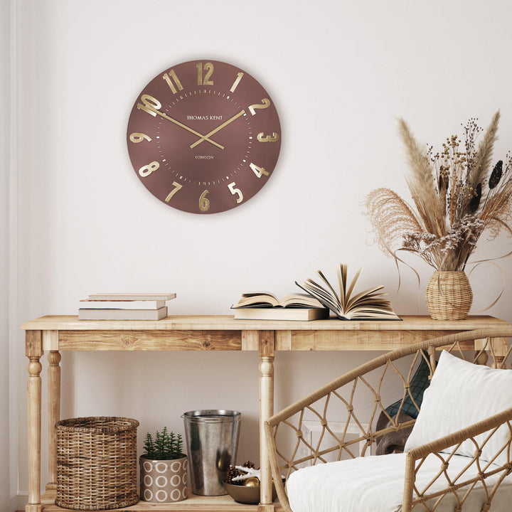 Thomas Kent London. Mulberry Wall Clock 20" (51cm) Auburn - TheArtistsQuarter