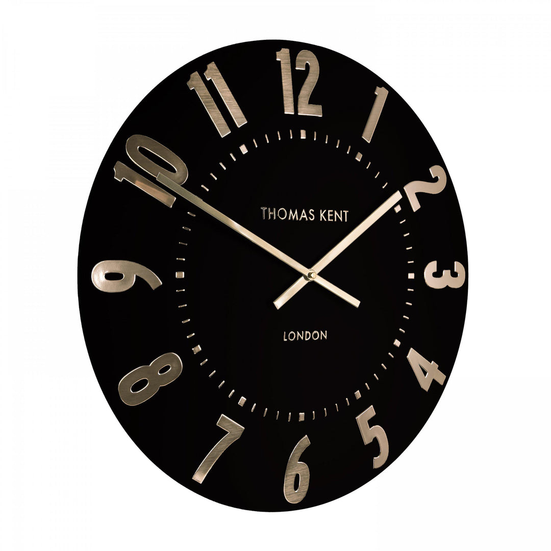 Thomas Kent London. Mulberry Wall Clock 20" (51cm) Noir - TheArtistsQuarter