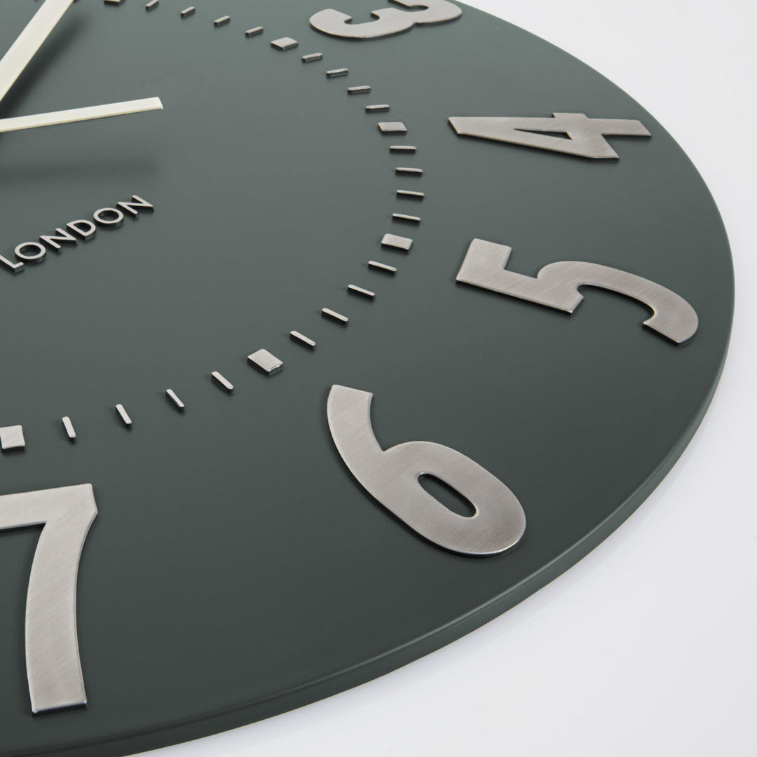 Thomas Kent London. Mulberry Wall Clock 20" (51cm) Olive Green - TheArtistsQuarter