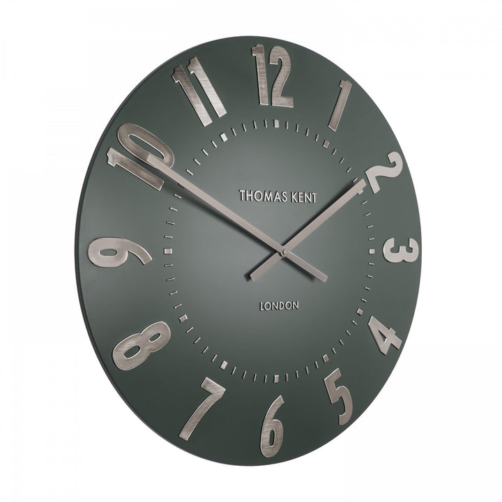 Thomas Kent London. Mulberry Wall Clock 20" (51cm) Olive Green - TheArtistsQuarter
