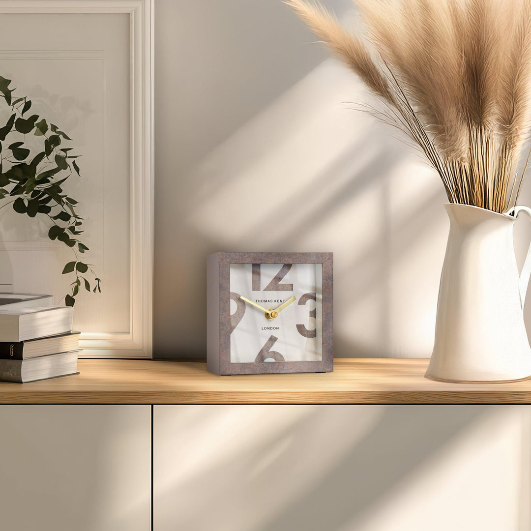 Thomas Kent London. Nordic Mantel Clock Pink - TheArtistsQuarter