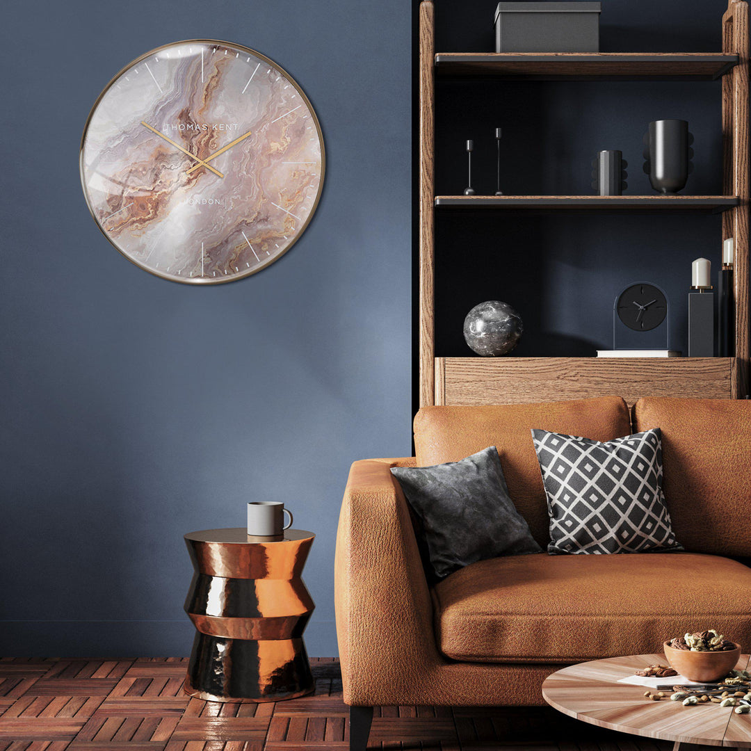 Thomas Kent London. Oyster Grand Wall Clock Bronze - TheArtistsQuarter