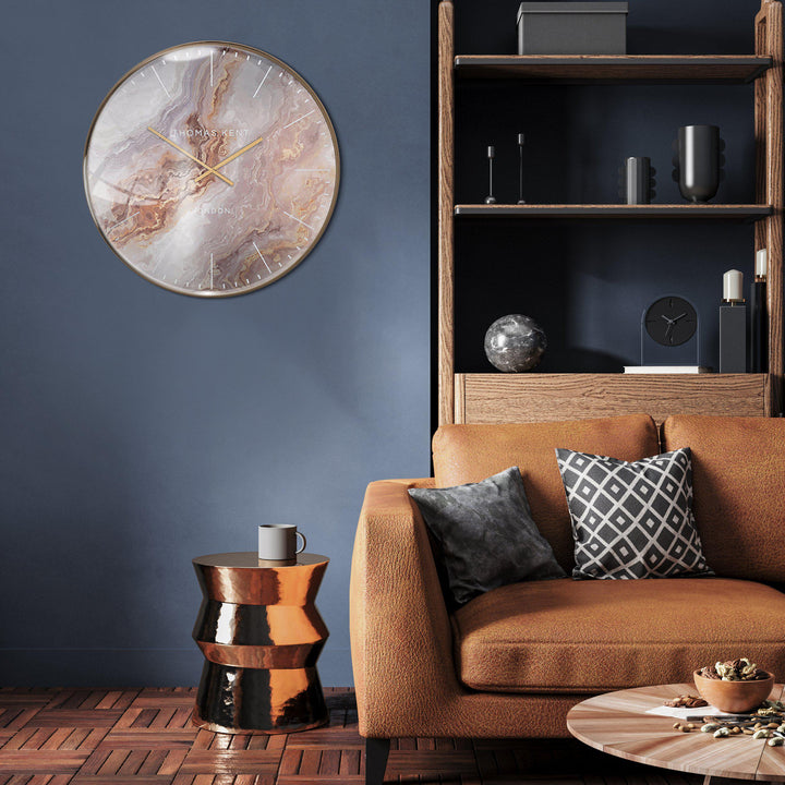 Thomas Kent London. Oyster Grand Wall Clock Bronze - TheArtistsQuarter