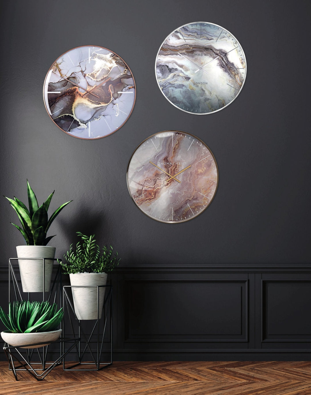 Thomas Kent London. Oyster Grand Wall Clock Bronze - TheArtistsQuarter