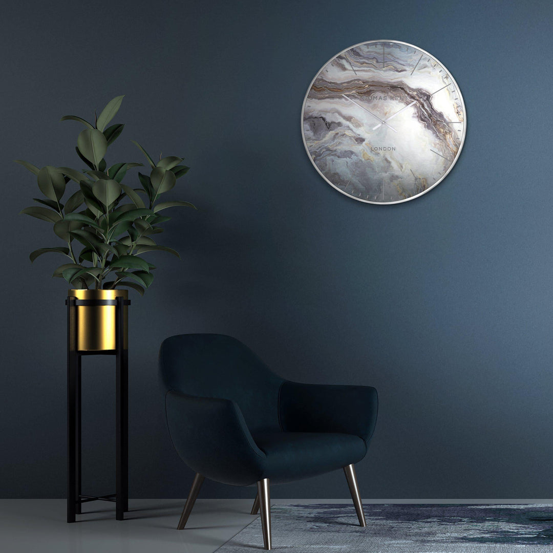 Thomas Kent London. Oyster Grand Wall Clock Glacier 26" (66cm) PRE ORDER LATE OCTOBER - TheArtistsQuarter