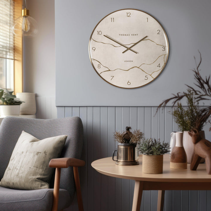 Thomas Kent London. Oyster Wall Clock Stone 26" *PRE-ORDER DELIVERY EARLY SEPT* - TheArtistsQuarter