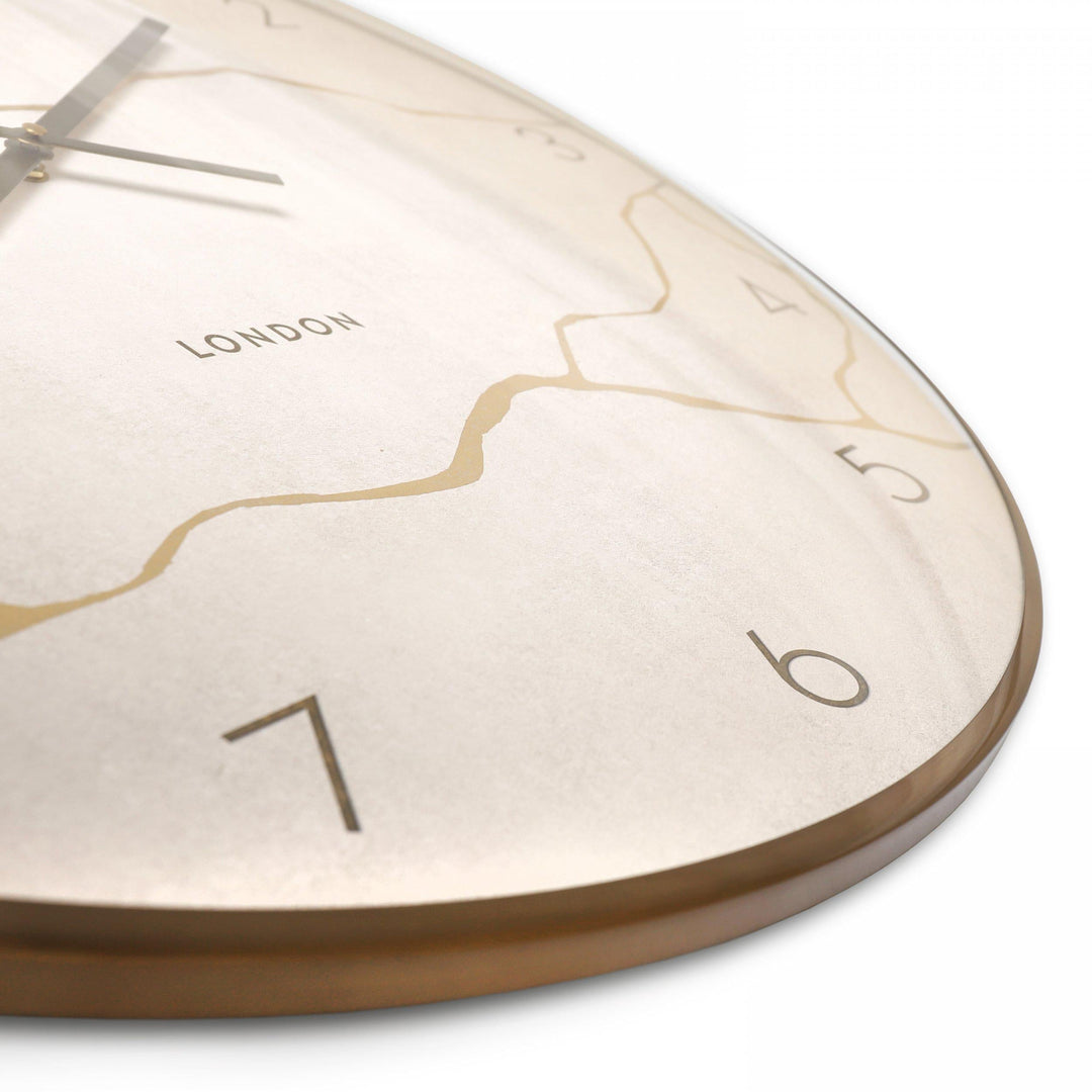 Thomas Kent London. Oyster Wall Clock Stone 26" *PRE-ORDER DELIVERY EARLY SEPT* - TheArtistsQuarter