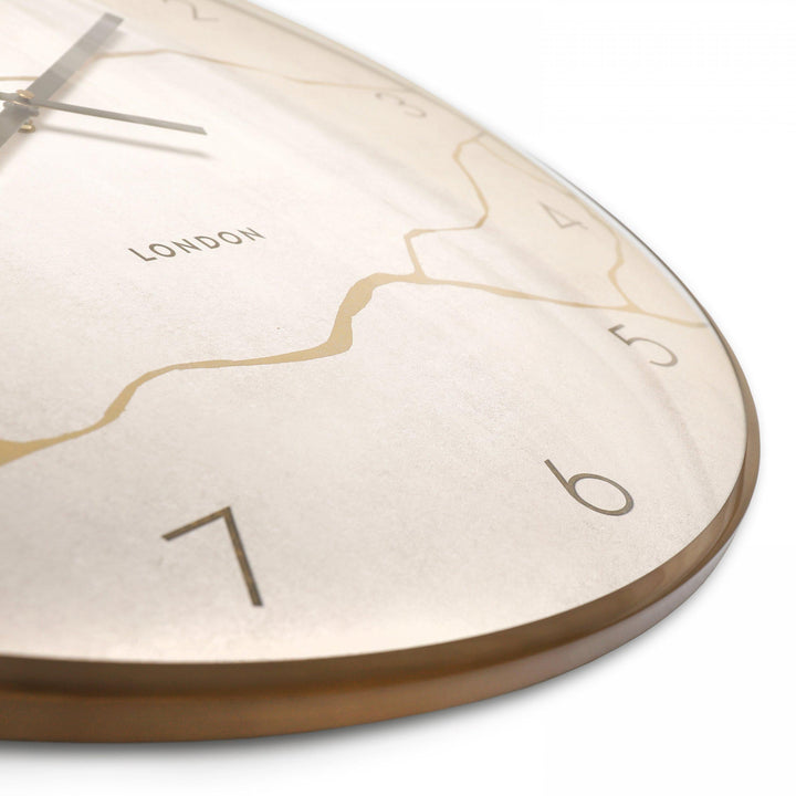 Thomas Kent London. Oyster Wall Clock Stone 26" *PRE-ORDER DELIVERY EARLY SEPT* - TheArtistsQuarter