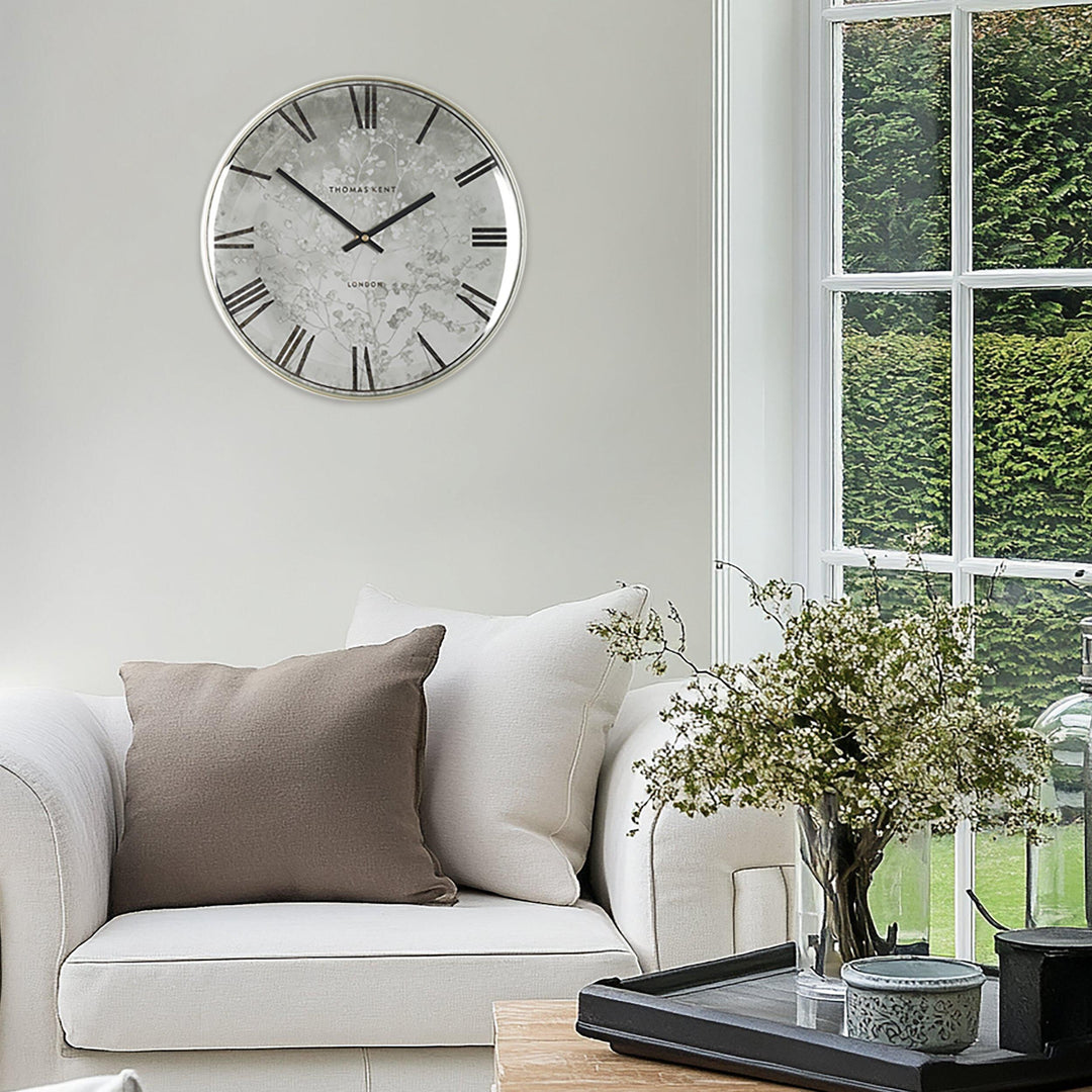 Thomas Kent London. Roma Wall Clock 14" Silver PRE ORDER LATE NOVEMBER - TheArtistsQuarter