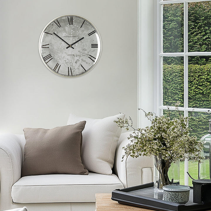 Thomas Kent London. Roma Wall Clock 14" Silver PRE ORDER LATE NOVEMBER - TheArtistsQuarter