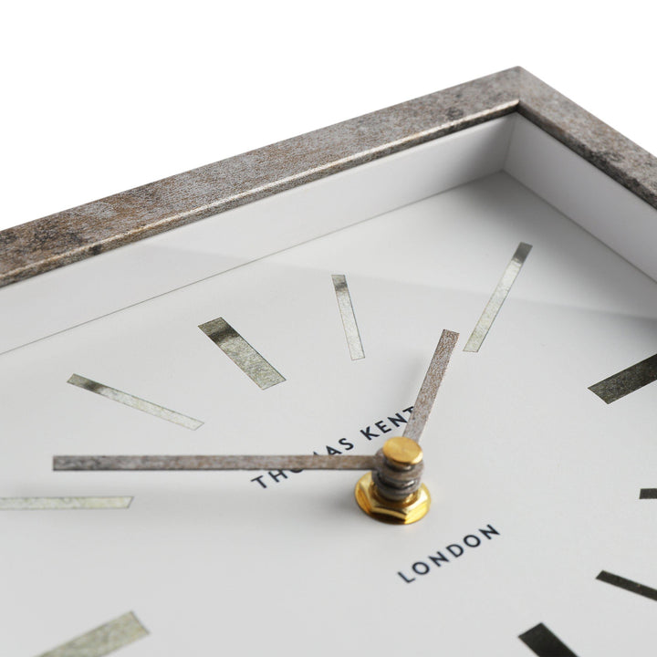 Thomas Kent London. Smithfield Mantel Clock Pewter - TheArtistsQuarter