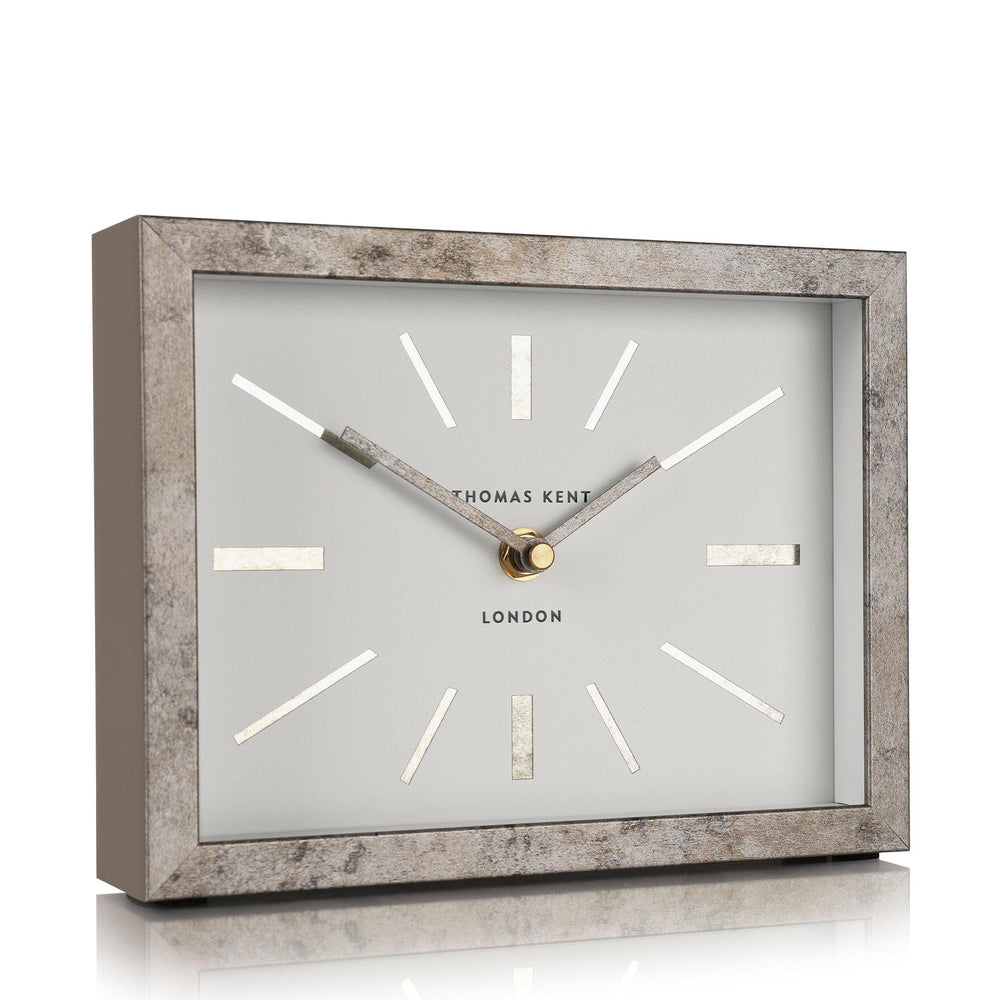 Thomas Kent London. Smithfield Mantel Clock Pewter - TheArtistsQuarter