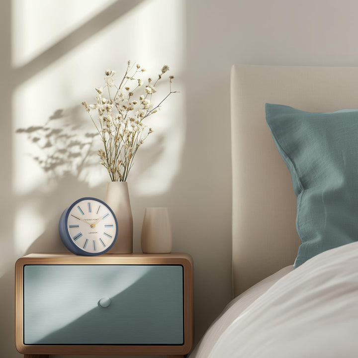 Thomas Kent London. Swift Mantel Clock Dusty Blue - TheArtistsQuarter