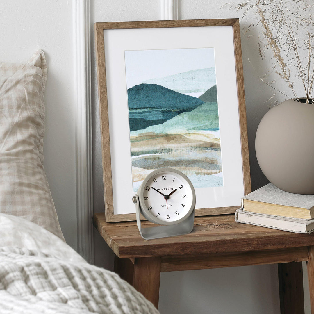 Thomas Kent London. Wren Alarm Clock Dove Grey - TheArtistsQuarter