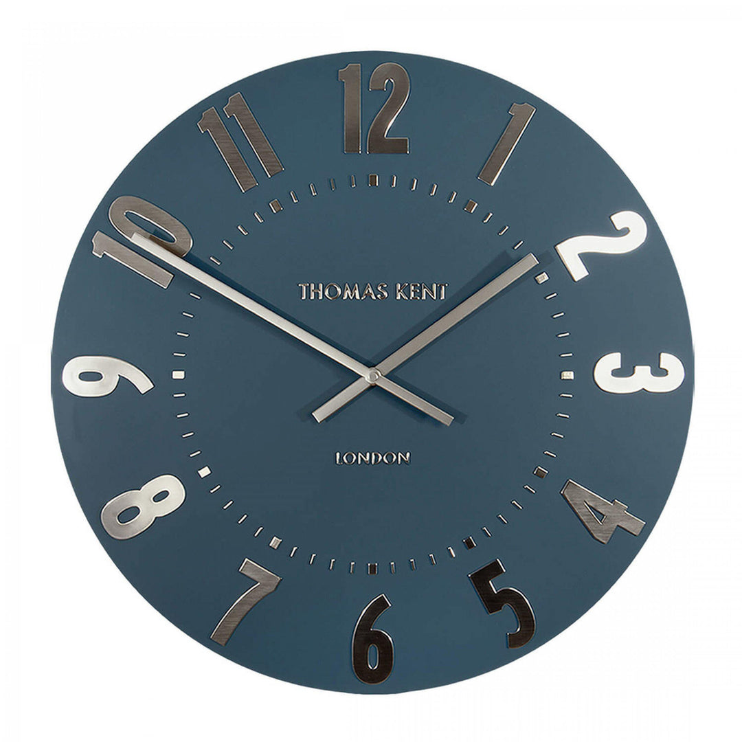 Thomas Kent London. Mulberry Wall Clock 12" (30cm) Midnight Blue - TheArtistsQuarter