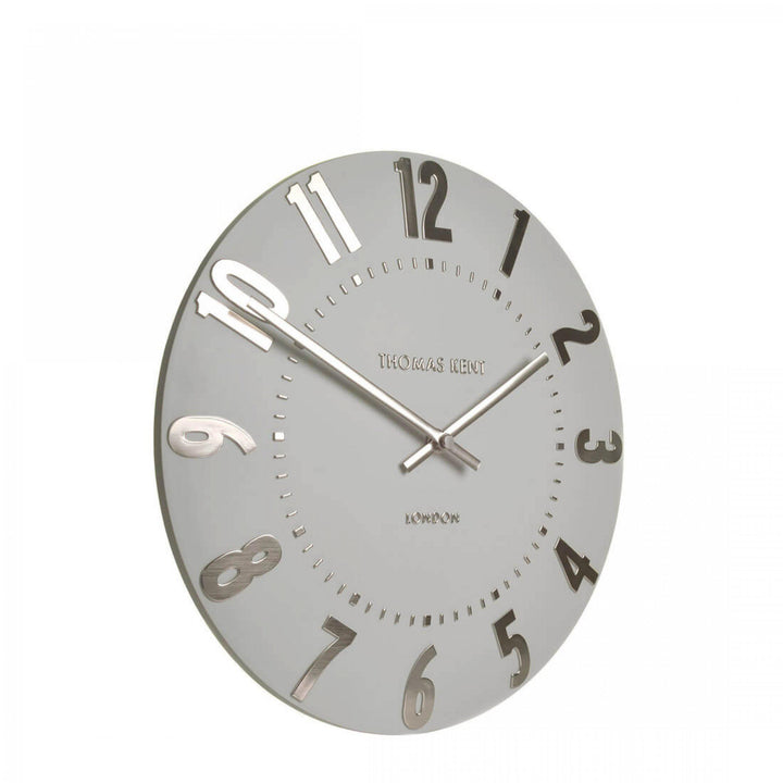 Thomas Kent London. Mulberry Wall Clock 12" (30cm) Silver Cloud *PRE-ORDER DELIVERY MID SEPT* - TheArtistsQuarter