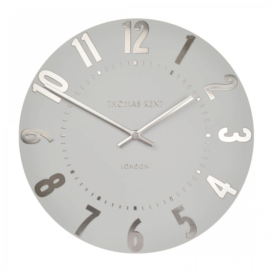 Thomas Kent London. Mulberry Wall Clock 20" (51cm) Silver Cloud - TheArtistsQuarter