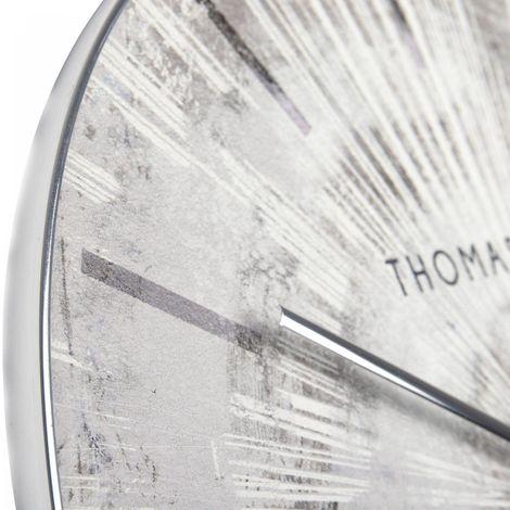 Thomas Kent London. Starburst Wall Clock 36" (92cm) Silver - TheArtistsQuarter